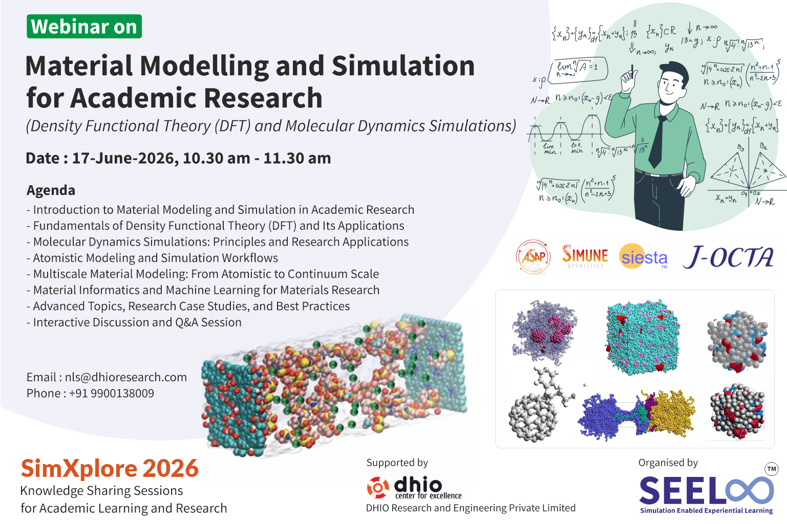 Webinar on Material Modeling and Simulation for Academic Research